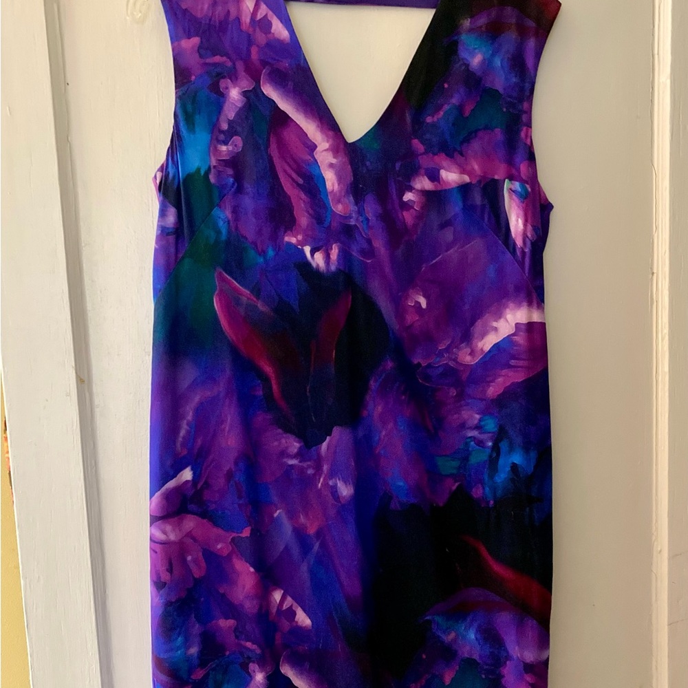 Vintage Nicole Miller Gold Label Dress - Size 6 v-neck front and back